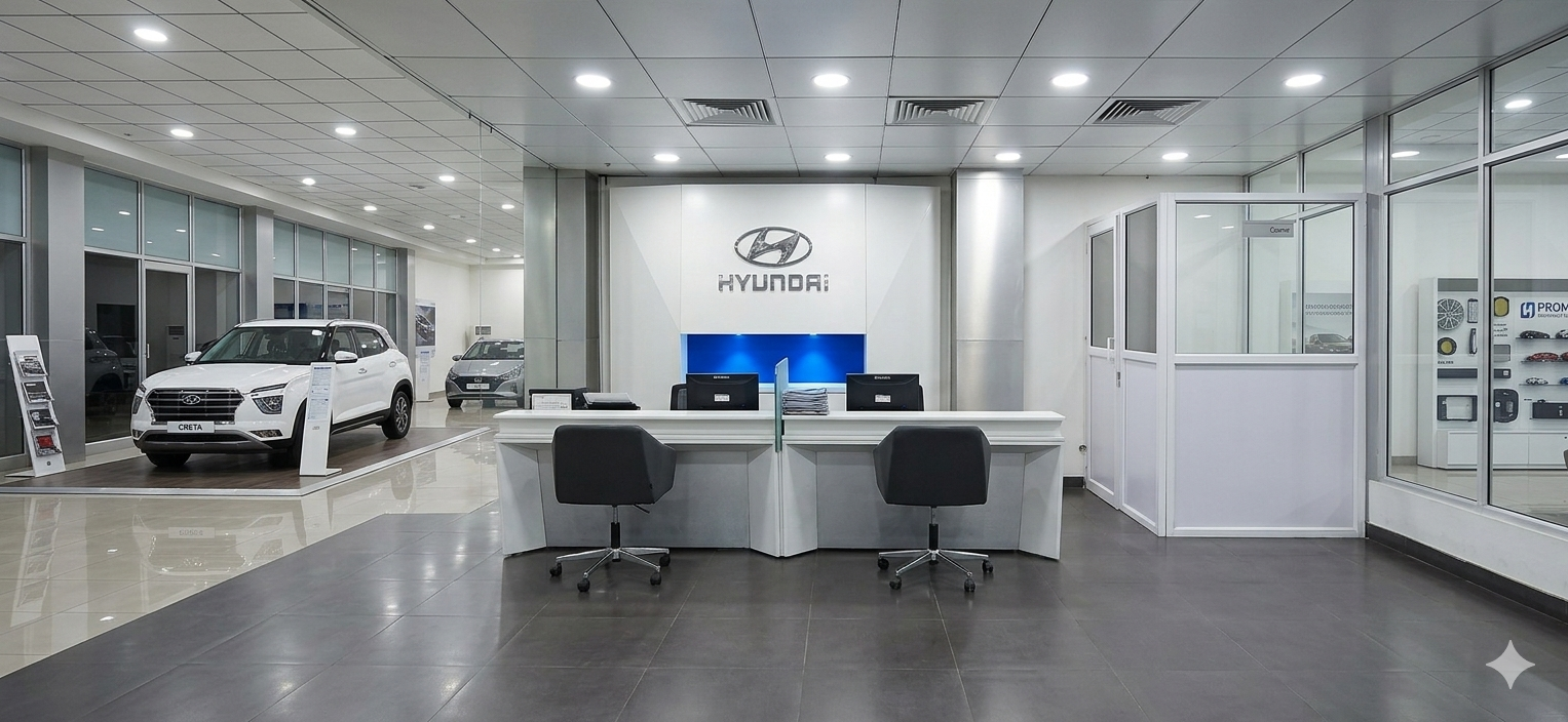 Luxury auto showroom